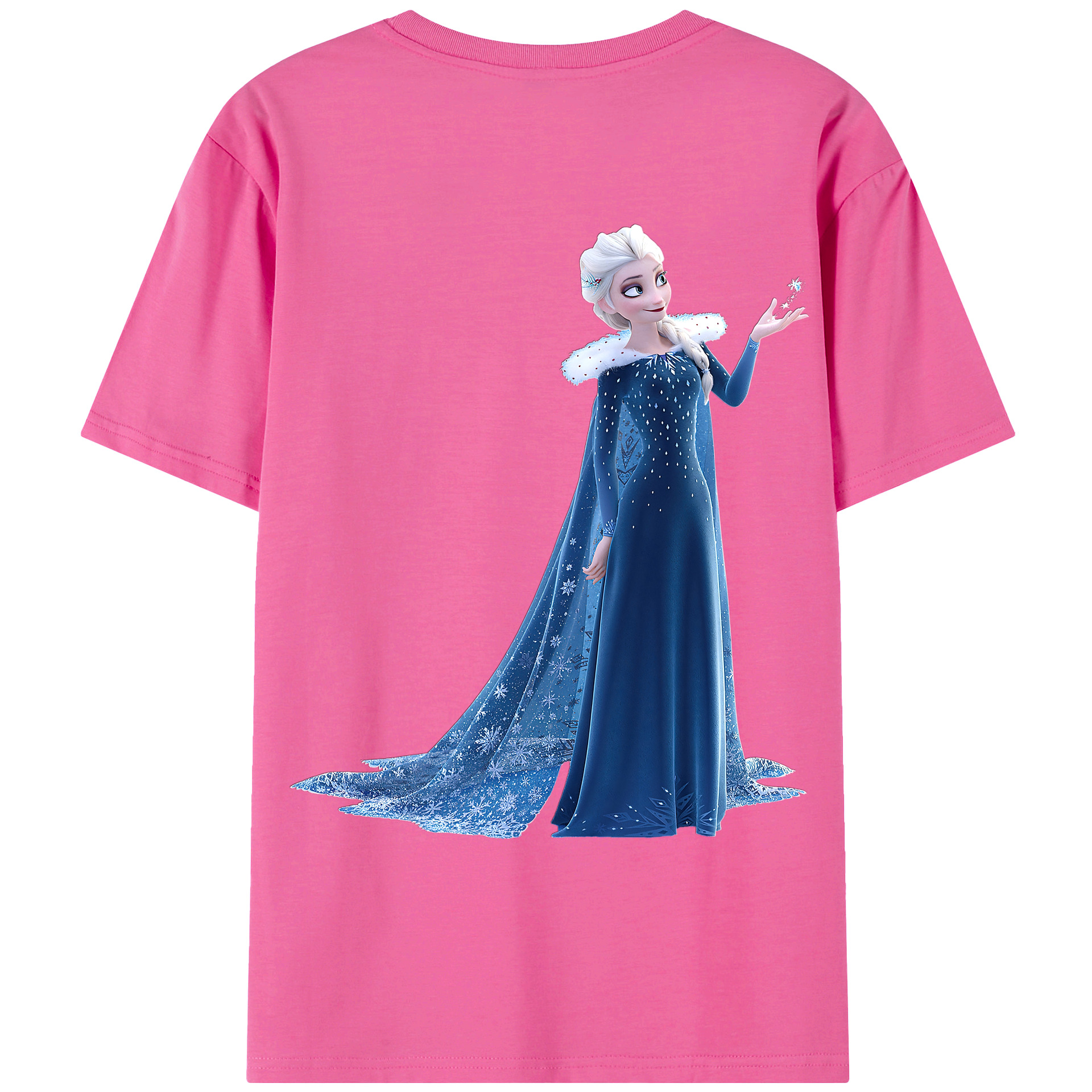 （画像用） アナと雪の女王 アンナ エルサ Frozen Anna Elsa レディース半袖Tシャツ(バックプリント)